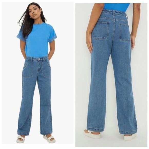 mod ref Women's Size small High Rise Mom Denim Jeans Medium Wash - Picture 1 of 9